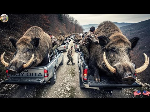 UNBELIEVABLE How These Hunters Take Down a Giant Wild Boar
