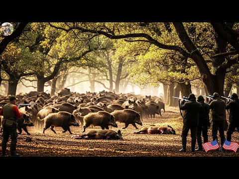Surrounding and Take Down Wild Boar Farmers Go Deep into