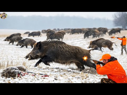 Fierce Battle With Wild Boars Farmer Fights Wild Boars To