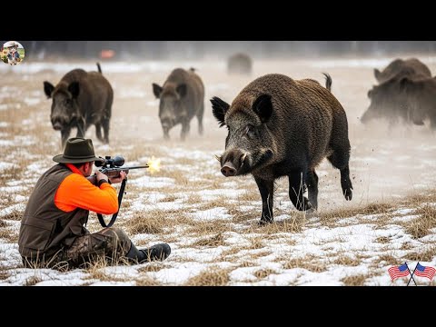 INCREDIBLE Wild Boars Crazy Search of Food How US Farmers