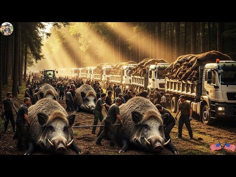 GIANT WILD BOAR MONSTER Large Scale Chase to Take Down Wild