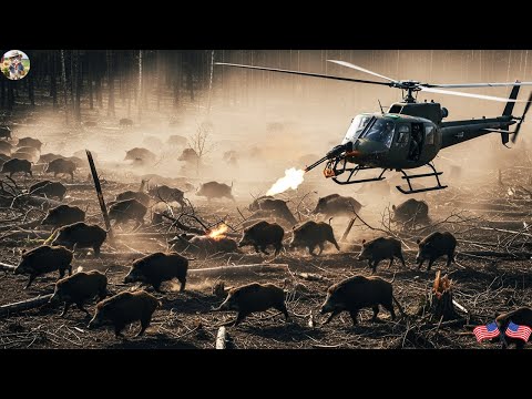 Top 100 Epic Helicopter Boar Hunts Craziest Wild Boar
