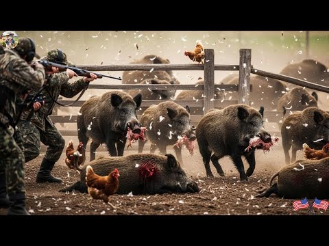 First Time Wild Boar Attack on Farm Farmers Immediately