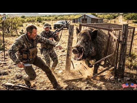 When The Wild Boars Get Out Of Control Inside The Trap An