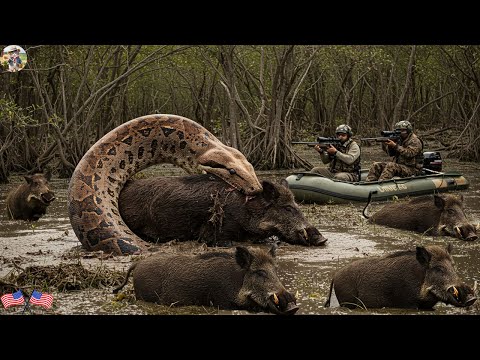 Unexpected Hunting Trip Wild Boar Captured by Giant Reptile