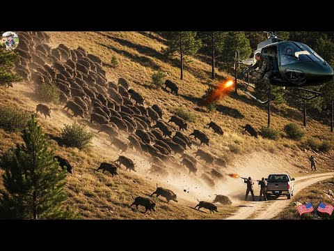 Texas Farmers Crazy Method for Taking Down Wild Boar You
