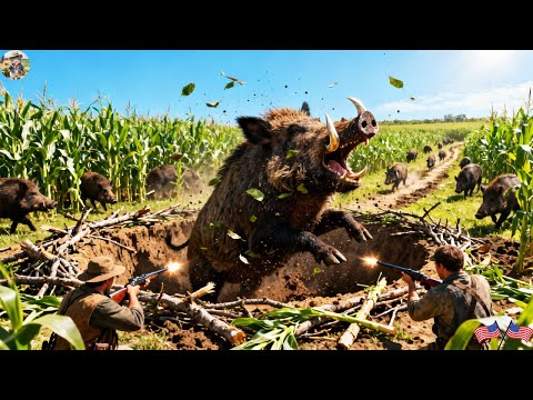 Unbelievable Wild Boar Battle Action Packed Wild Boar Hunt