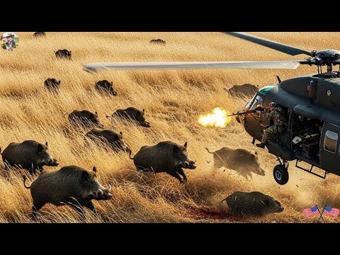 Wild Boar Destroys Field Crazy Farmer Determined To Chase