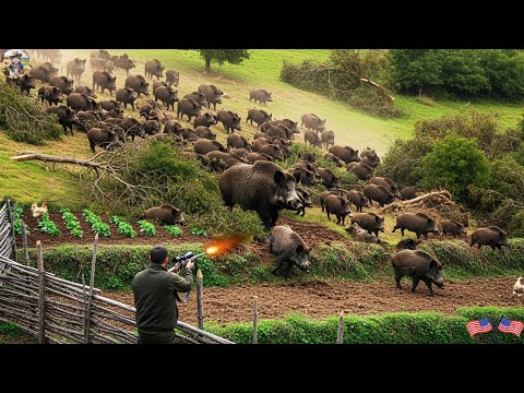 Dangerous Terrain Wild Boars Flood in Farm How American