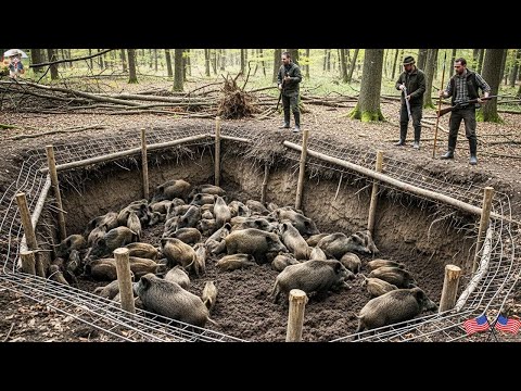 Boars Fall for This Simple Trap Wild Boars Enter the Trap