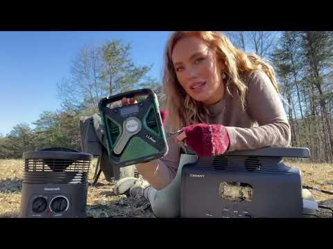 Camping with Growatt 2000w UPS Solar Generator Battery