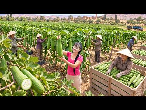 This is How We Harvest Tons of Fresh Luffa in a Single Day