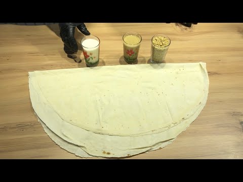 Yufka dan yaptım gören şaşa kaldı 5 dakikada at fırına
