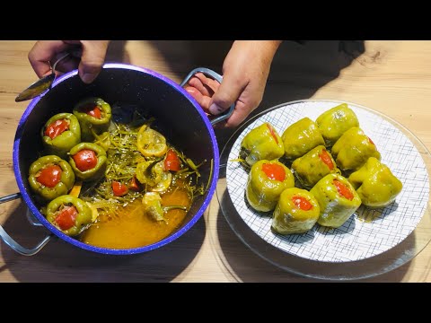 EN KOLAY ZEYTİNYAĞLI Biber dolma BİLİNMEYEN PÜF