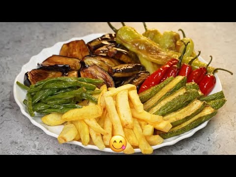 YAĞSIZ KARIŞIK KIZARTMAYI BU ŞEKİLDE YAPIN YAĞ DERDİ YOK