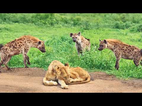 Hyenas Show Mercy on Old Blind Lioness