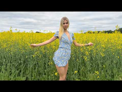Magical Walk in a Flower Field Peaceful Nature Birds Singing