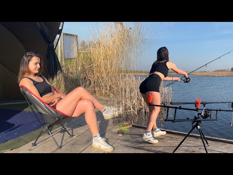 GIRL goes NIGHT FISHING My first good fish Fishing Cooking