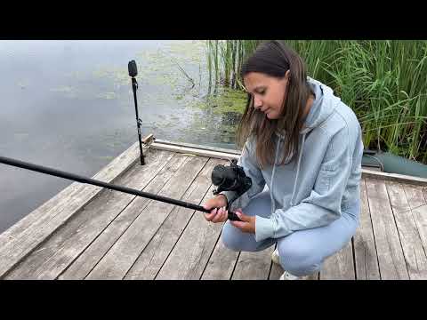 Girl Fishing Alone in a house on the lake Relaxing Sounds