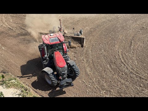 DOZER GİBİ TRAKTÖR LAZERLİ TESVİYE UYGULAMASI