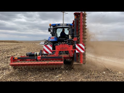5 METRE KATLANIR DİK FREZE MISIR TARLASINA UYGULAMA