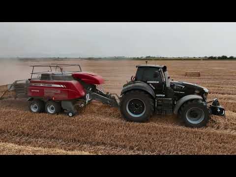 Deutz un en büyük traktörü ile balya basıyoruz