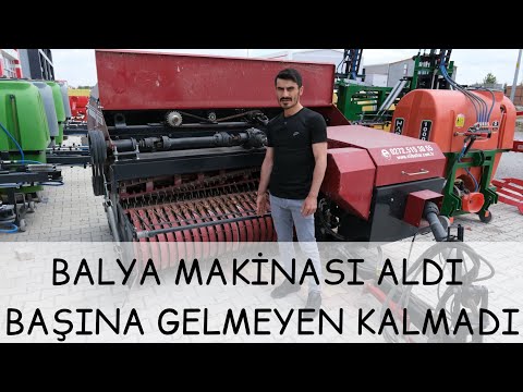 KARISININ BİLEZİKLERİ İLE BALYA MAKİNASI ALDI BAŞINA