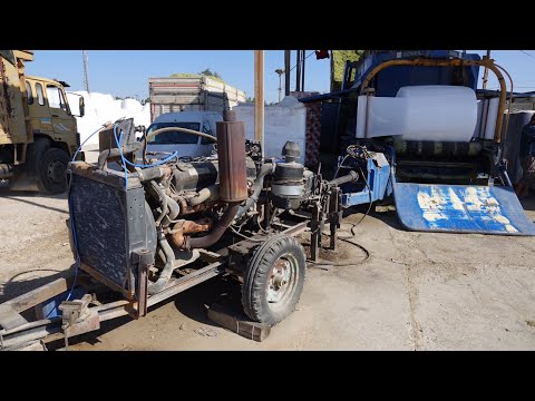 Ford kamyon motoru ile balya paket makinası çalıştırma