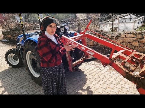 YETENEK VAR BU KIZDA YENİ TRAKTÖRÜYLE GÜBRE DOLDURUYOR
