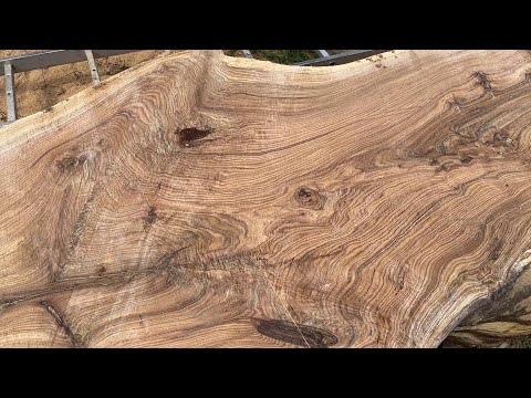 Beautiful texture of oak slabs