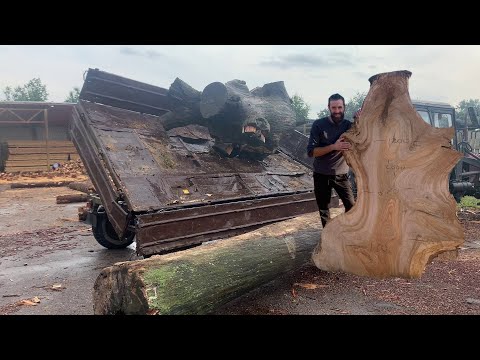 Sawing Old Logs Incredible Homemade Lumber