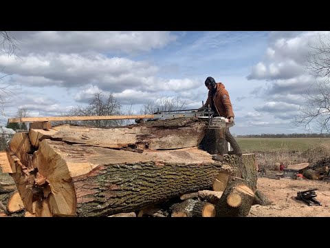 Шесть кубов дуба на слэбы за один день Часть 2