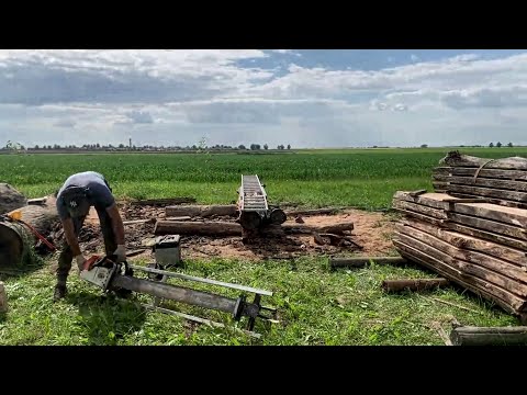 Chainsaw Mill Sawing old oak Guide