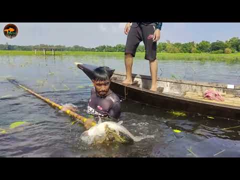 Unbelievable Bamboo Crossbow Fishing Technique With Boat In
