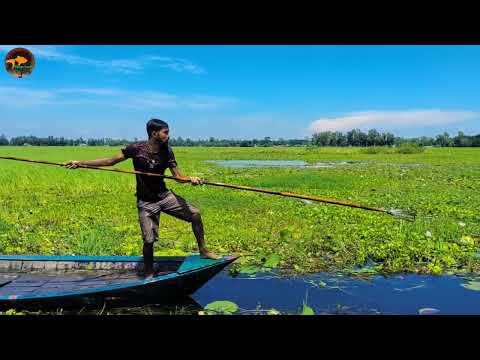 Unbelievable Boat Fishing In Flood Water Amazing Boy