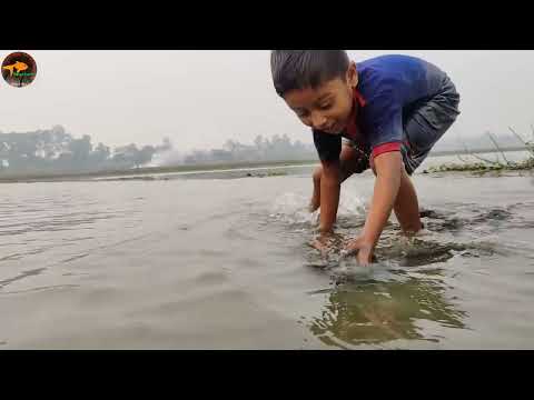 Unique Best Hand Fishing Video Amazing Village Small Boy