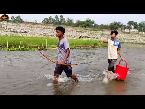 Unique Best Arrow Bow Fishing Method In River Amazing Boy