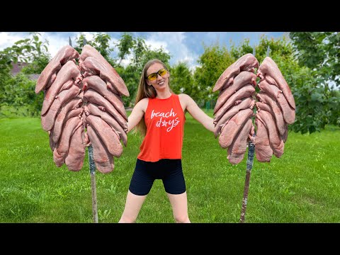 Pork Tongues With Marinade On The Grill Juicy Meat With
