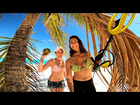 Metal Detecting a Tropical Island Beach
