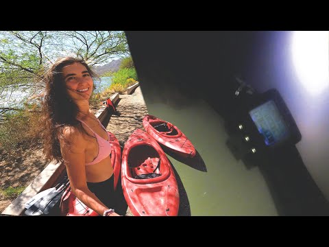 Treasure Diving the Darkest Lake in AZ zero visibility