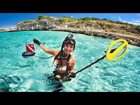 Metal Detecting James Bond s Underwater sea Cave Awesome