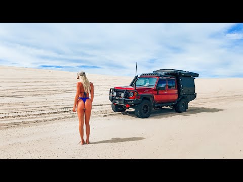 TACKLING HUGE SAND DUNES SOLO in my 4WD will my Landcruiser