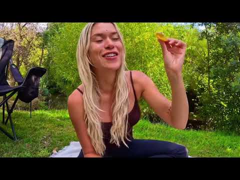 Camping alone by the river trout fishing chasing waterfalls