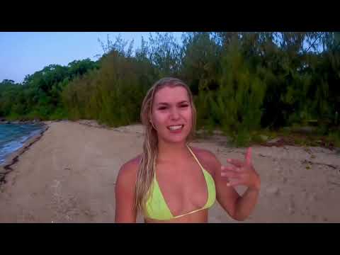 TROPICAL ISLAND CAMPING WATERFALLS SPEARING absolute