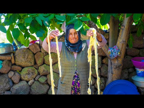 Dağda Tel Peynir Yapmak Sezonun Son Peyniri