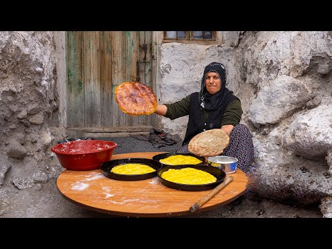 Bir Taş Mağara Önünde Gerçek Ramazan Ekmeği Yaptım
