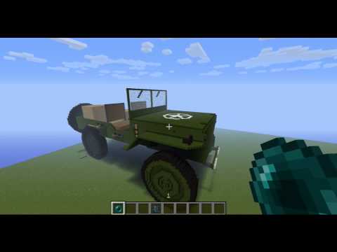Huge WW2 jeep Minecraft creations