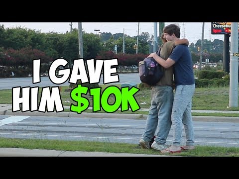 Giving A Random Homeless Man 10 000