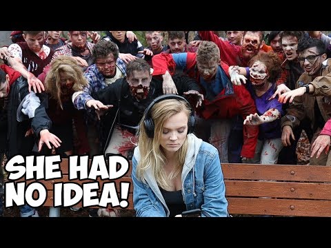 Surprising Strangers With 100 Zombies Experiment