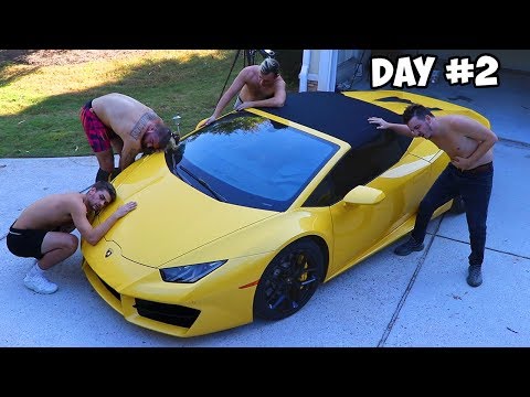 Last To Remove Hand Gets Lamborghini Challenge